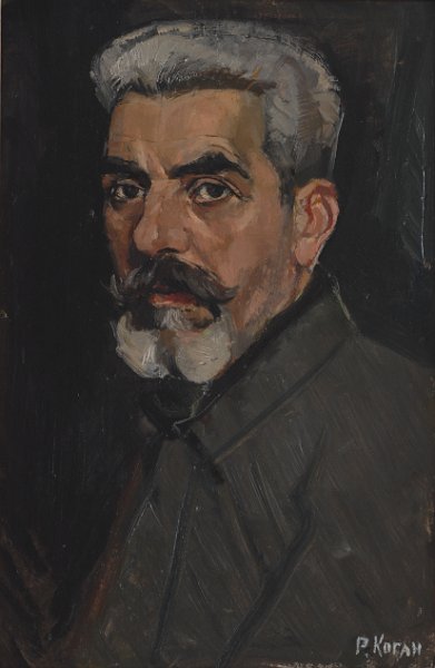 Mens head 1934 oil on cardboard 58x38